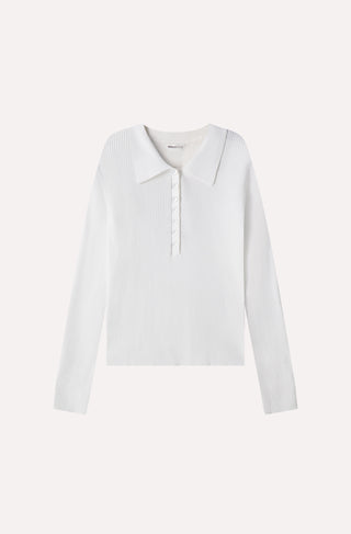 Viscose Ribbed Collared Henley