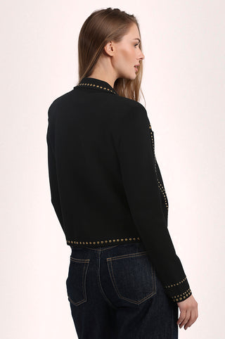 Viscose Western Collared Zip Jacket