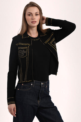Viscose Western Collared Zip Jacket