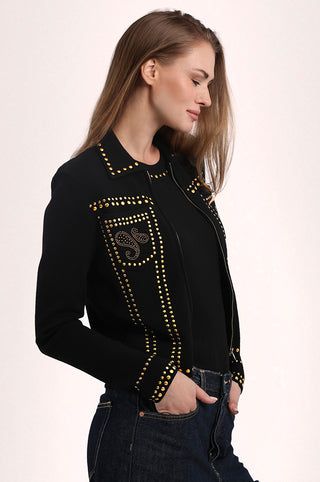 Viscose Western Collared Zip Jacket