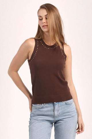 Viscose Western Embellished Tank