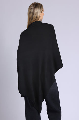 12 Gauge Cashmere Funnel Neck Ruana