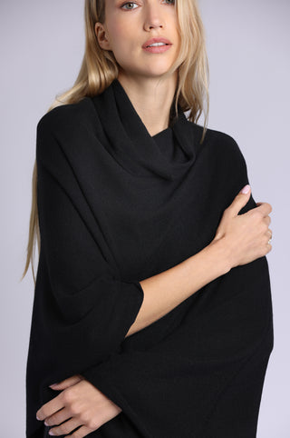 12 Gauge Cashmere Funnel Neck Ruana