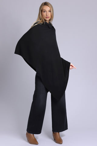 12 Gauge Cashmere Funnel Neck Ruana