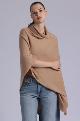 12 Gauge Cashmere Funnel Neck Ruana