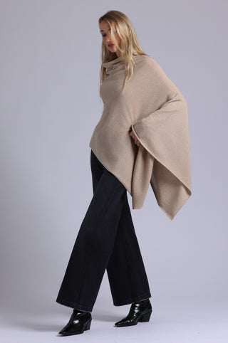 12 Gauge Cashmere Funnel Neck Ruana