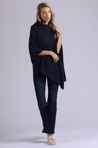 12 Gauge Cashmere Funnel Neck Ruana