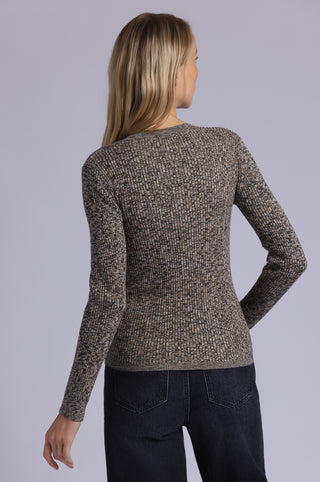 Supima Cotton Cashmere Rib Marled Henley