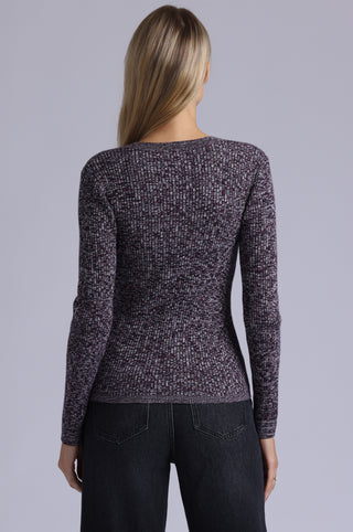 Supima Cotton Cashmere Rib Marled Henley