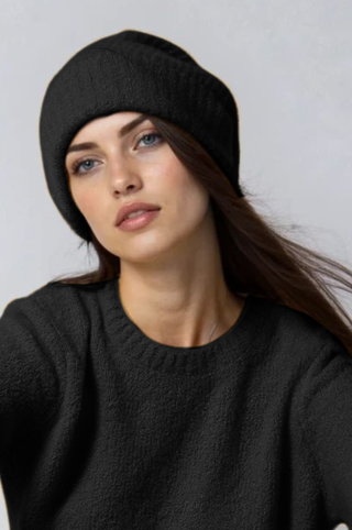 Luxe Boucle Ribbed Beanie Hat