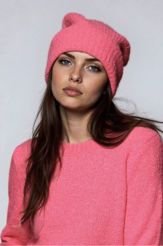 Luxe Boucle Ribbed Beanie Hat