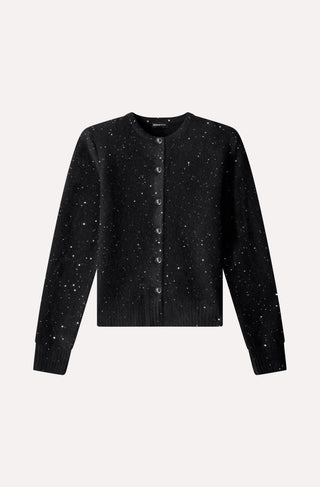Sparkle Cashmere Crew Neck Cardigan