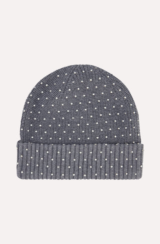 Cotton Cashmere Rhinestone Shaker Beanie Hat