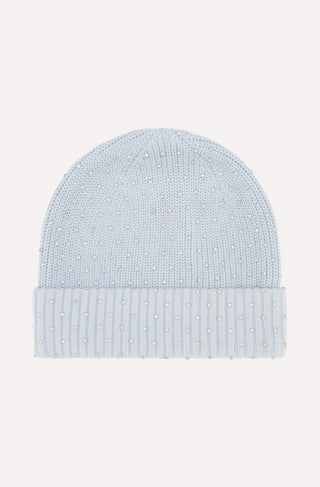 Cotton Cashmere Rhinestone Shaker Beanie Hat