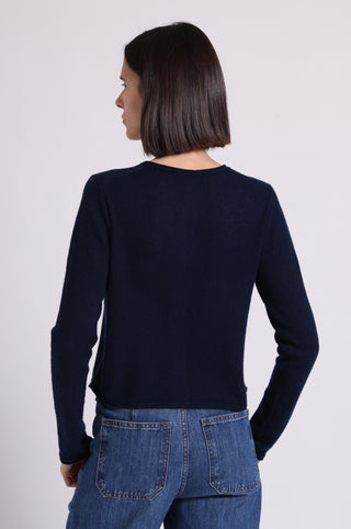 Cashmere Long Sleeve Cropped Cardigan