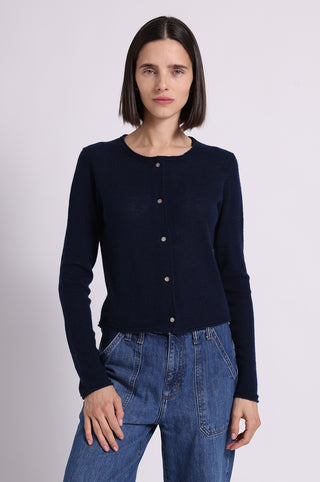 Cashmere Long Sleeve Cropped Cardigan