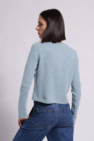 Cashmere Long Sleeve Cropped Cardigan