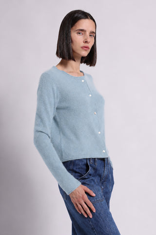 Cashmere Long Sleeve Cropped Cardigan