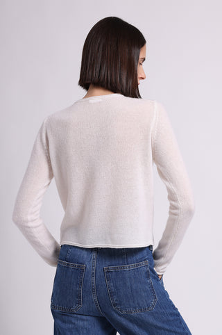 Cashmere Long Sleeve Cropped Cardigan