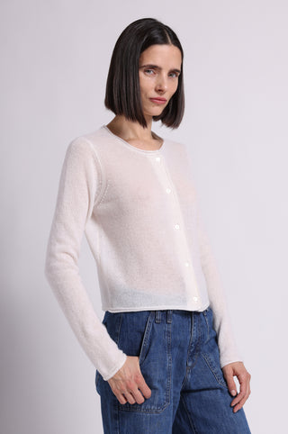 Cashmere Long Sleeve Cropped Cardigan