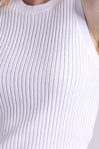 Viscose Ribbed Pointelle Tank Top