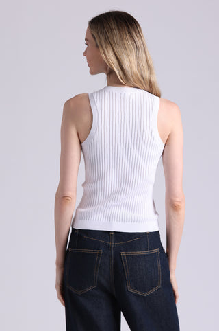 Viscose Ribbed Pointelle Tank