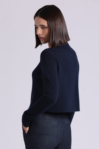 Southern Cashmere Collared Cropped Cardigan