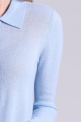Sheer Luxury Cashmere Cropped Collared Cardigan