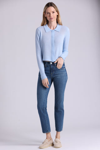 Sheer Luxury Cashmere Collared Cardigan