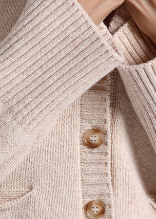 Luxe Cotton Cashmere Blend V Neck Cardigan
