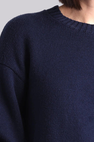 Luxe Cotton Cashmere Blend Boxy Crew
