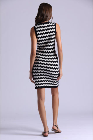 Scallop Stripe Tank Dress