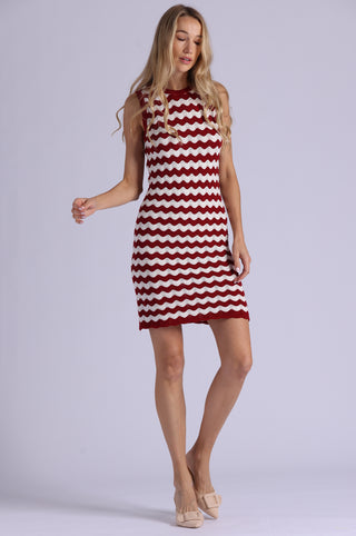 Scallop Stripe Tank Dress