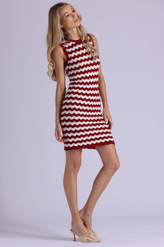 Scallop Stripe Tank Dress