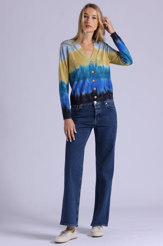 Ombre V Neck Cardigan