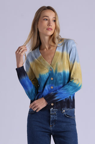 Ombre V Neck Cardigan