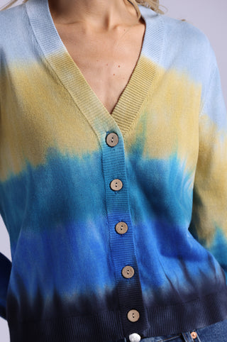 Ombre V Neck Cardigan