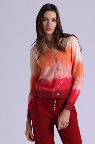 Ombre V Neck Cardigan