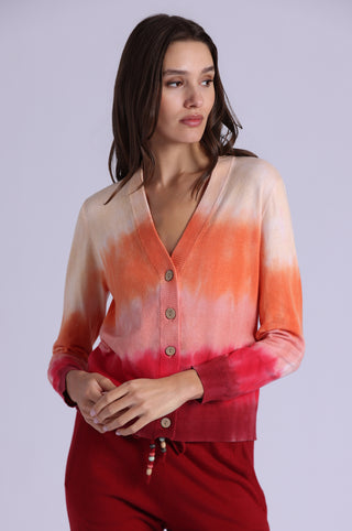 Ombre V Neck Cardigan