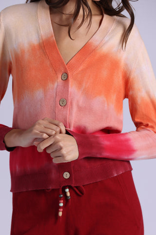 Ombre V Neck Cardigan