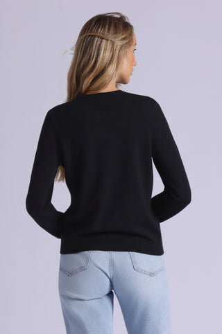 Cotton Cashmere Crabby Intarsia Crew