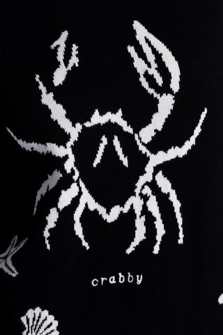 Cotton Cashmere Crabby Intarsia Crew