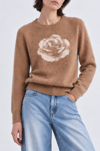 Rose Jacquard Crew