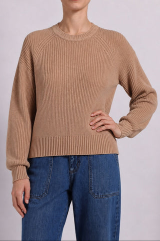 Cotton Shaker Stitch Crew Neck