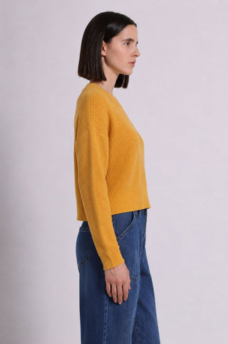 Cotton Shaker Stitch Crew Neck