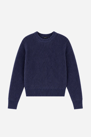 Cotton Shaker Stitch Crew Neck