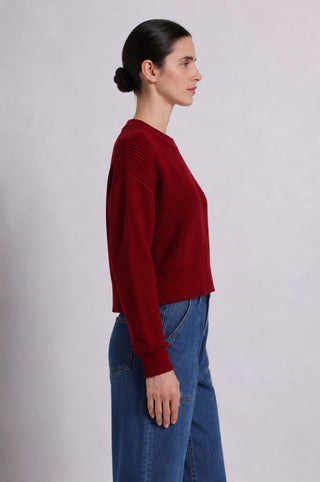 Cotton Shaker Stitch Crew Neck