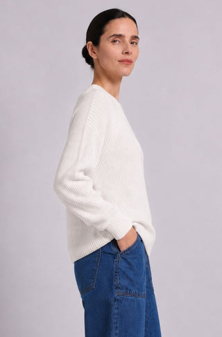 Cotton Shaker Stitch Crew Neck