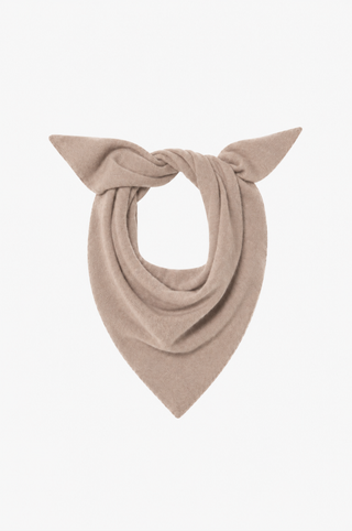 Cashmere Neckerchief Scarf with Eyelash Fringe
