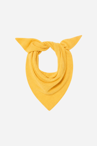 Cashmere Neckerchief Scarf with Eyelash Fringe
